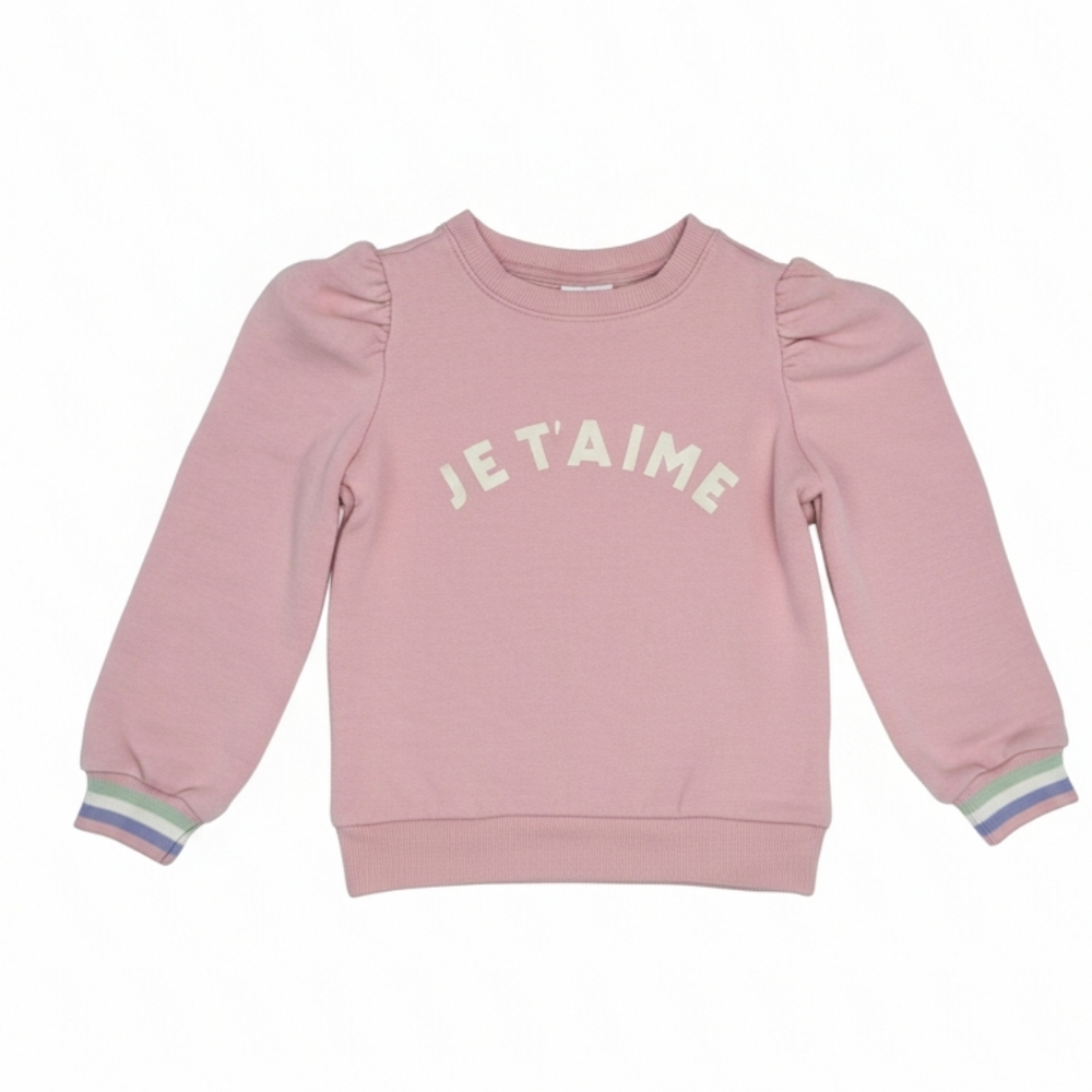 Janie and Jack Pink Je T'aime Sweatshirt
